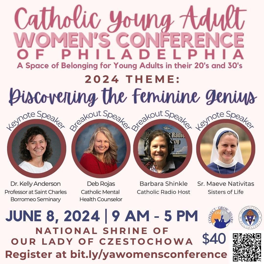 Coming Soon! Catholic Young Adult Women&rsquo;s Conference of Philadelphia

Join young adult women in their 20&rsquo;s and 30&rsquo;s for the first young adult Catholic women&rsquo;s conference! Come to discover how John Paul II&rsquo;s concept of th