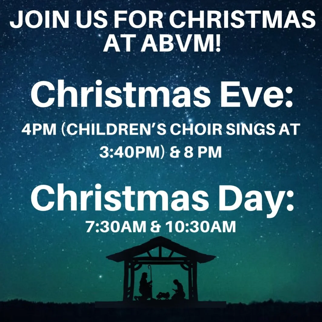 See you for Christmas at ABVM!!