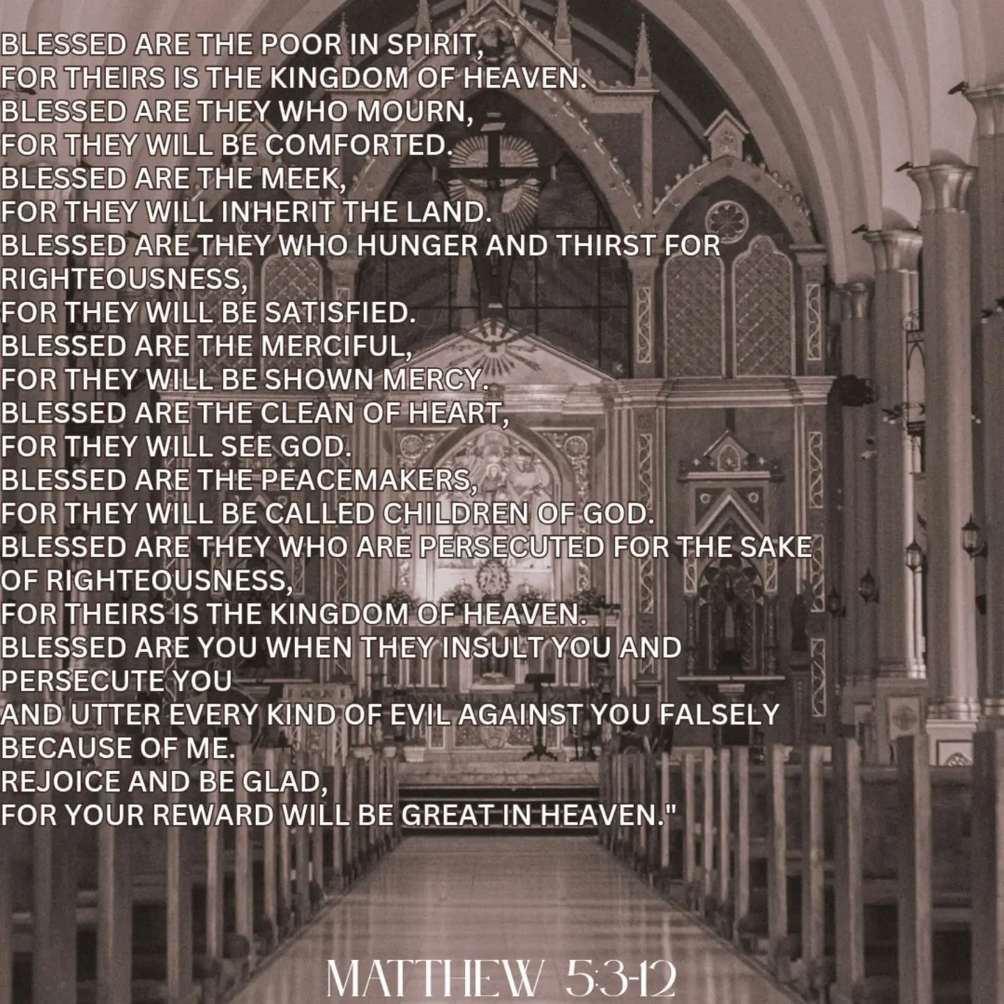 Midweek Reflection 🙏 

When Jesus saw the crowds, he went up the mountain,
and after he had sat down, his disciples came to him.&nbsp;
He began to teach them, saying:
"Blessed are the poor in spirit, for theirs is the kingdom of heaven.
Blessed