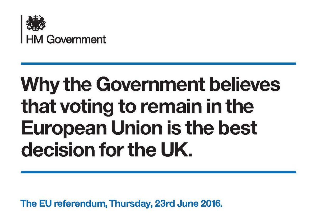 The Government's EU leaflet dissected