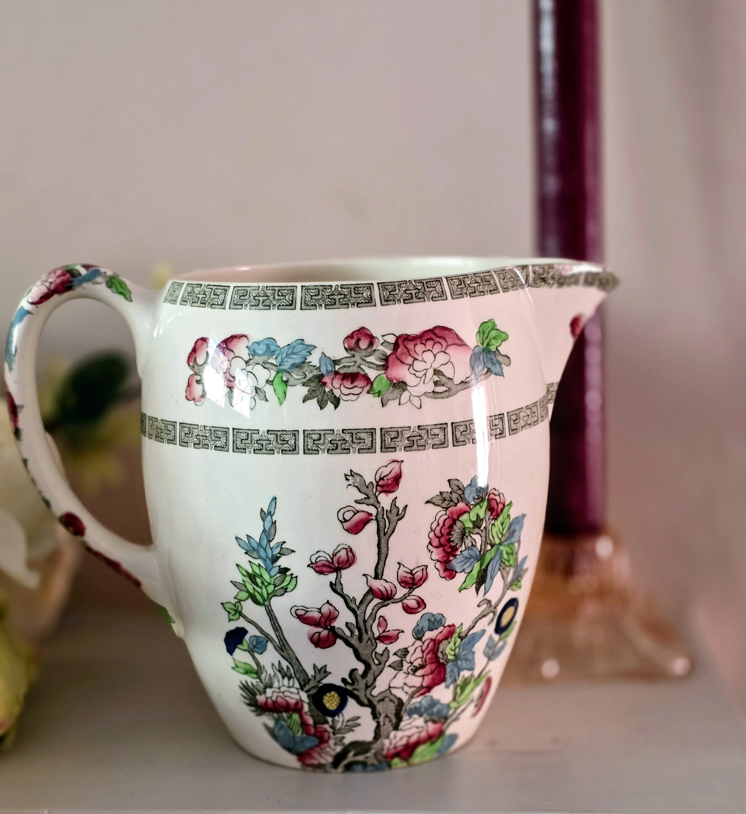 ​Vintage Johnson Brothers Indian Tree Jug | 1930s Large Water Pitcher
