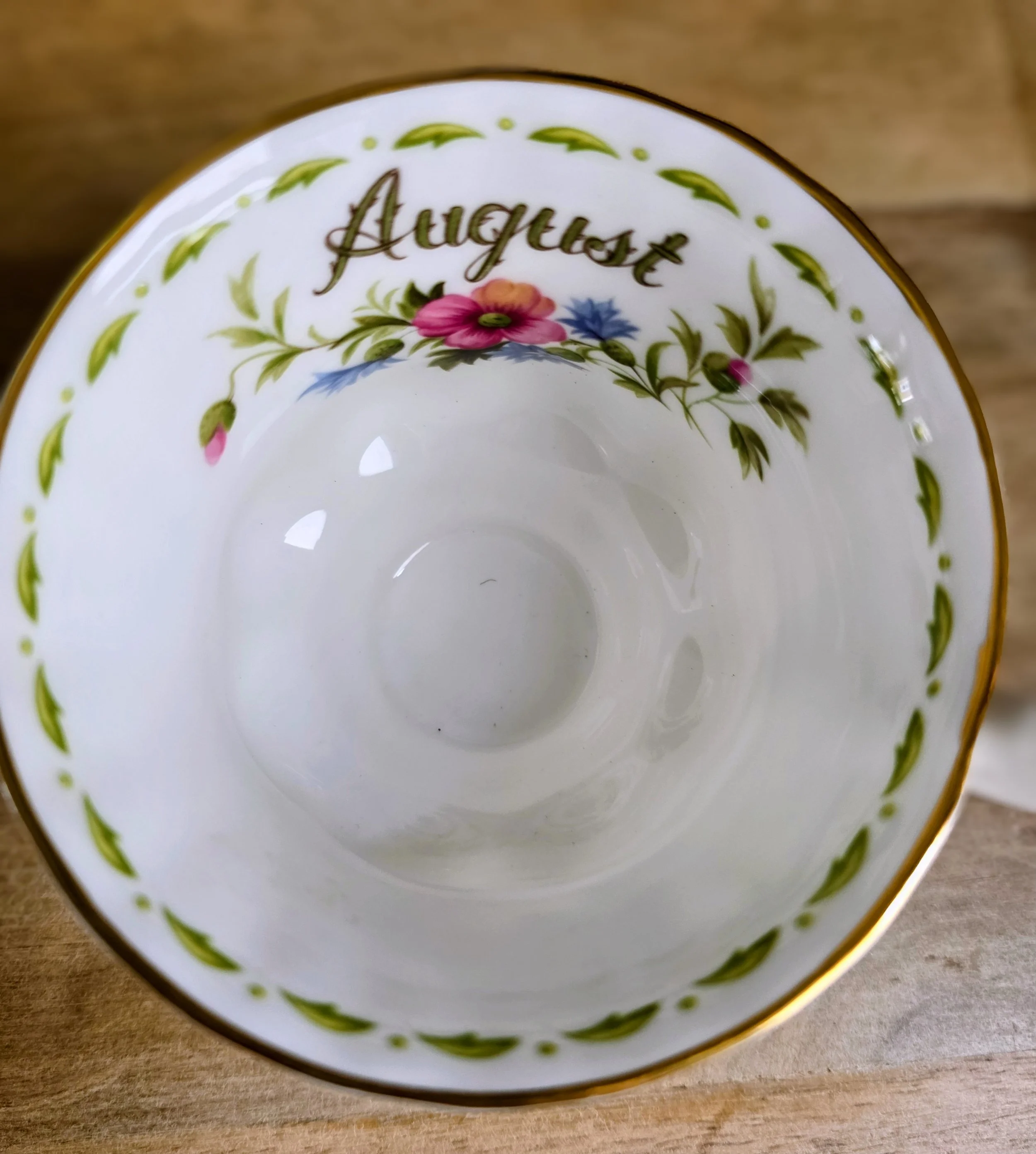 Royal Albert August Poppy Flower of the Month Teacup and Saucer