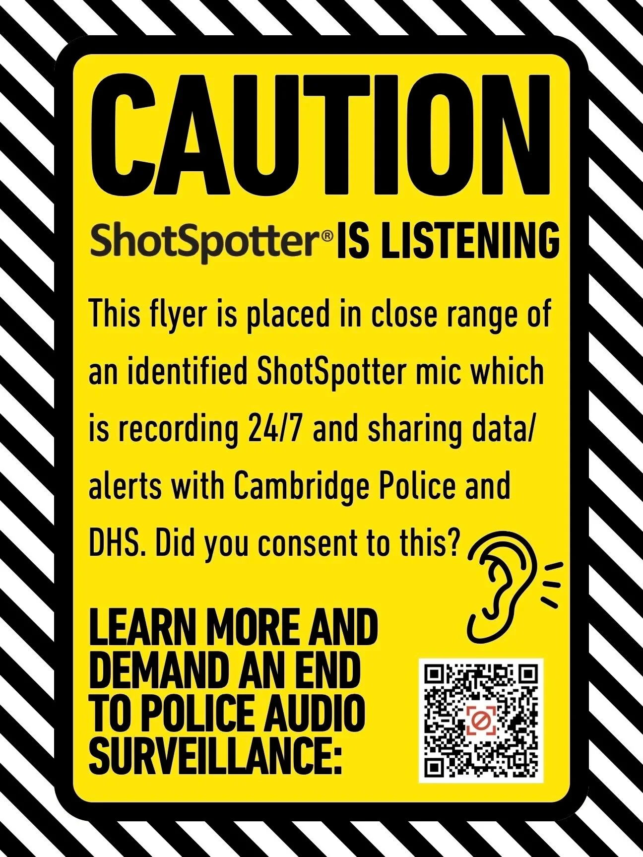 Postering to Raise Awareness about #StopShotSpotter