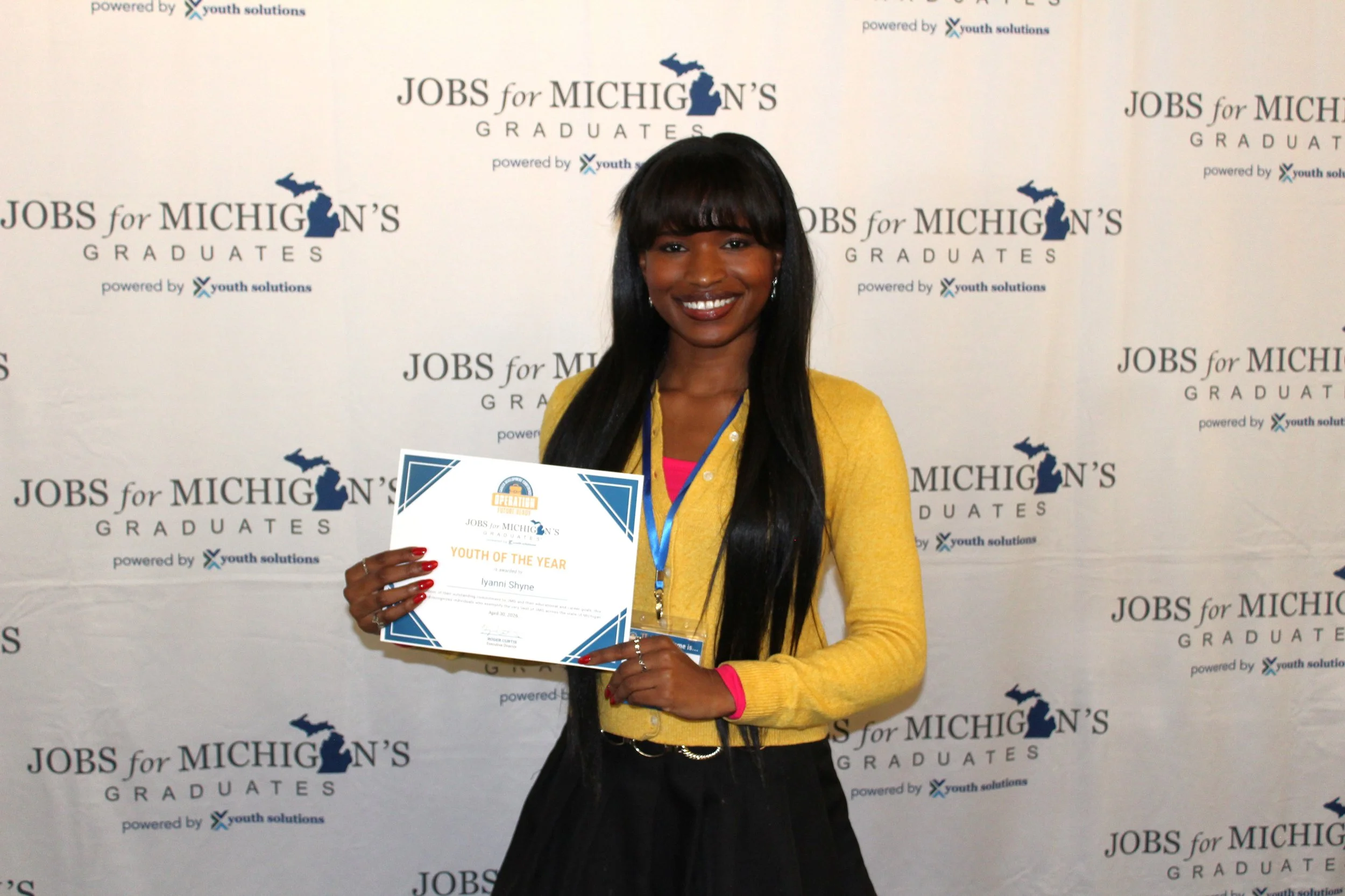 Muskegon youth earns statewide recognition for commitment to personal goals