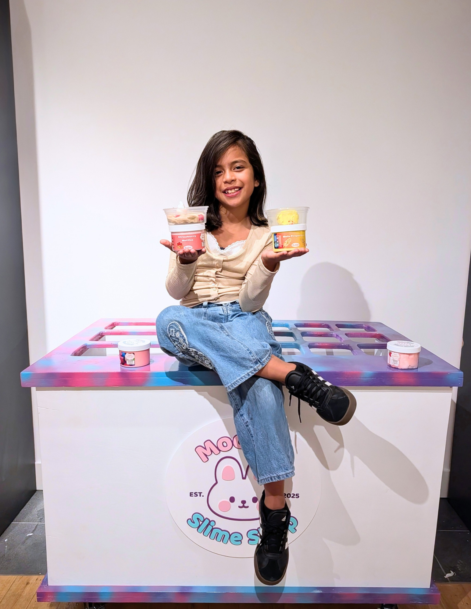 Eight-year-old entrepreneur opening slime store