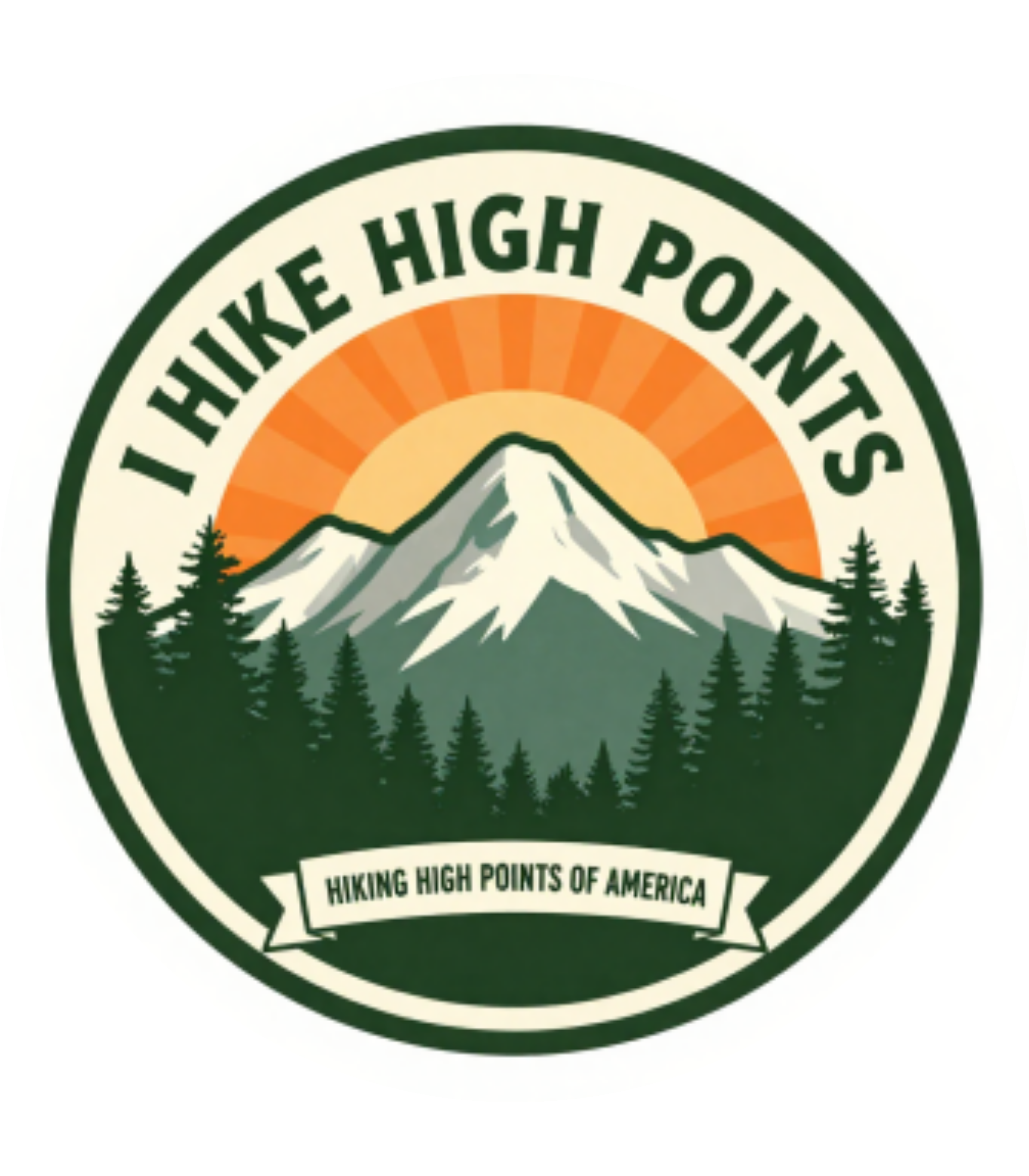 I Hike High Points Sticker