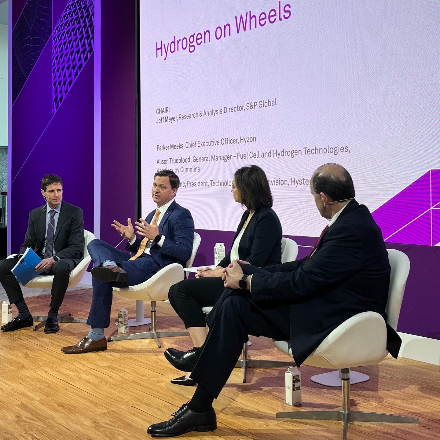 At #CERAWeek, Hyzon CEO Parker Meeks spotlighted our hydrogen mission on the &quot;Hydrogen on Wheels&quot; panel, speaking alongside David M. LeBlanc, President, Technology Solutions Division of the Hyster-Yale Group, Alison Trueblood, General Manag