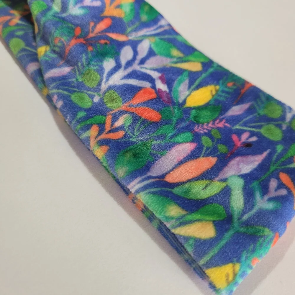 Stretch Velvet Headband Peri Peri Scattered