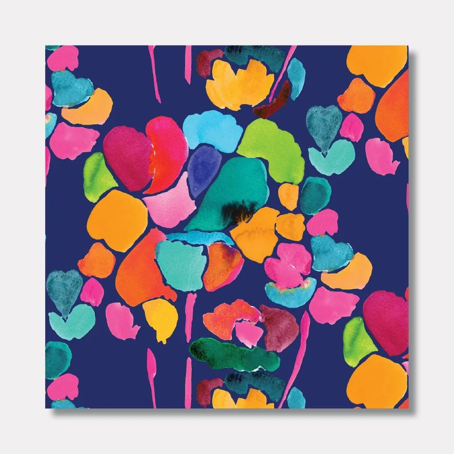 Rainbow Petals Greeting Card