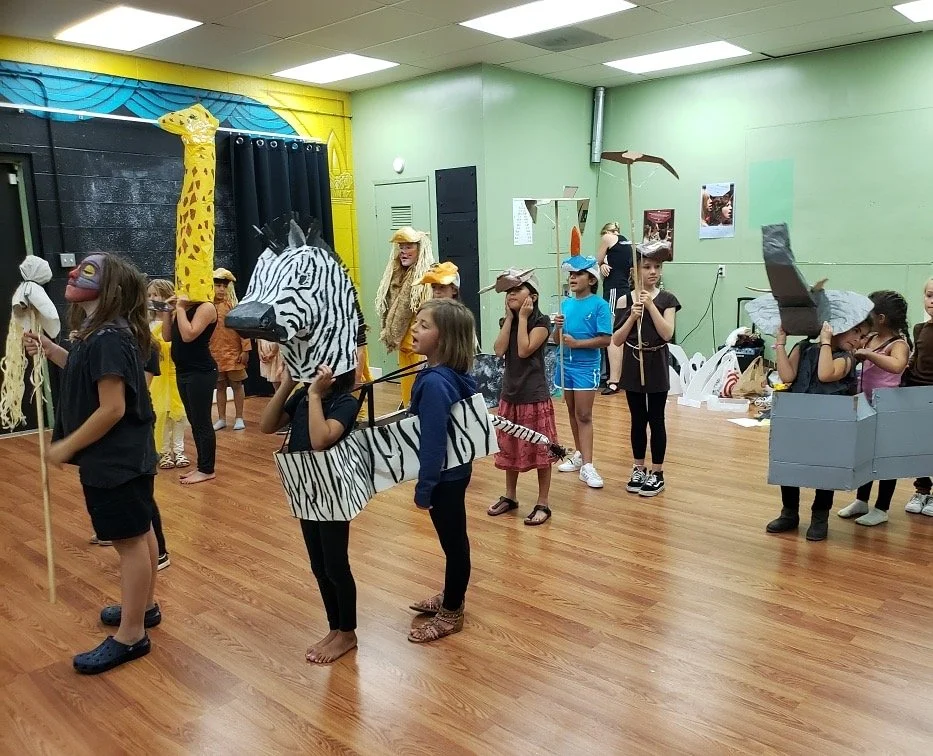 Students rehearsing a theatre production in Long Beach