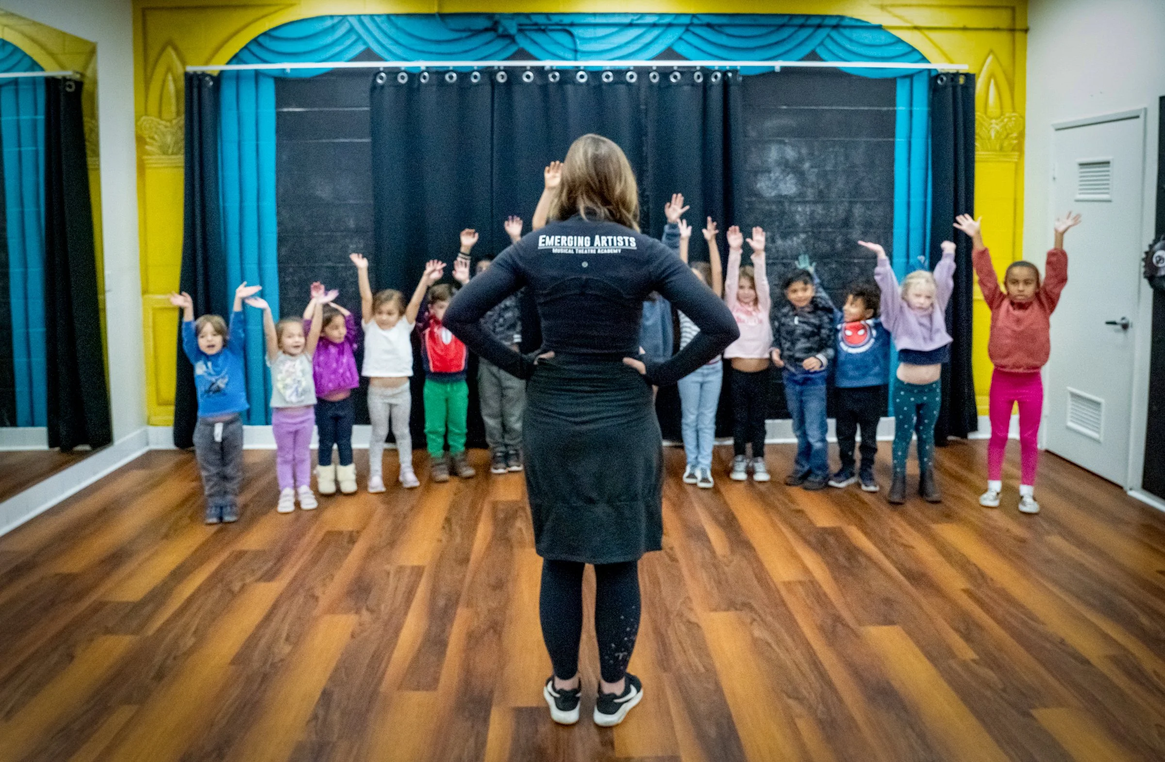 Sonya Henning in Long Beach teaching student theatre