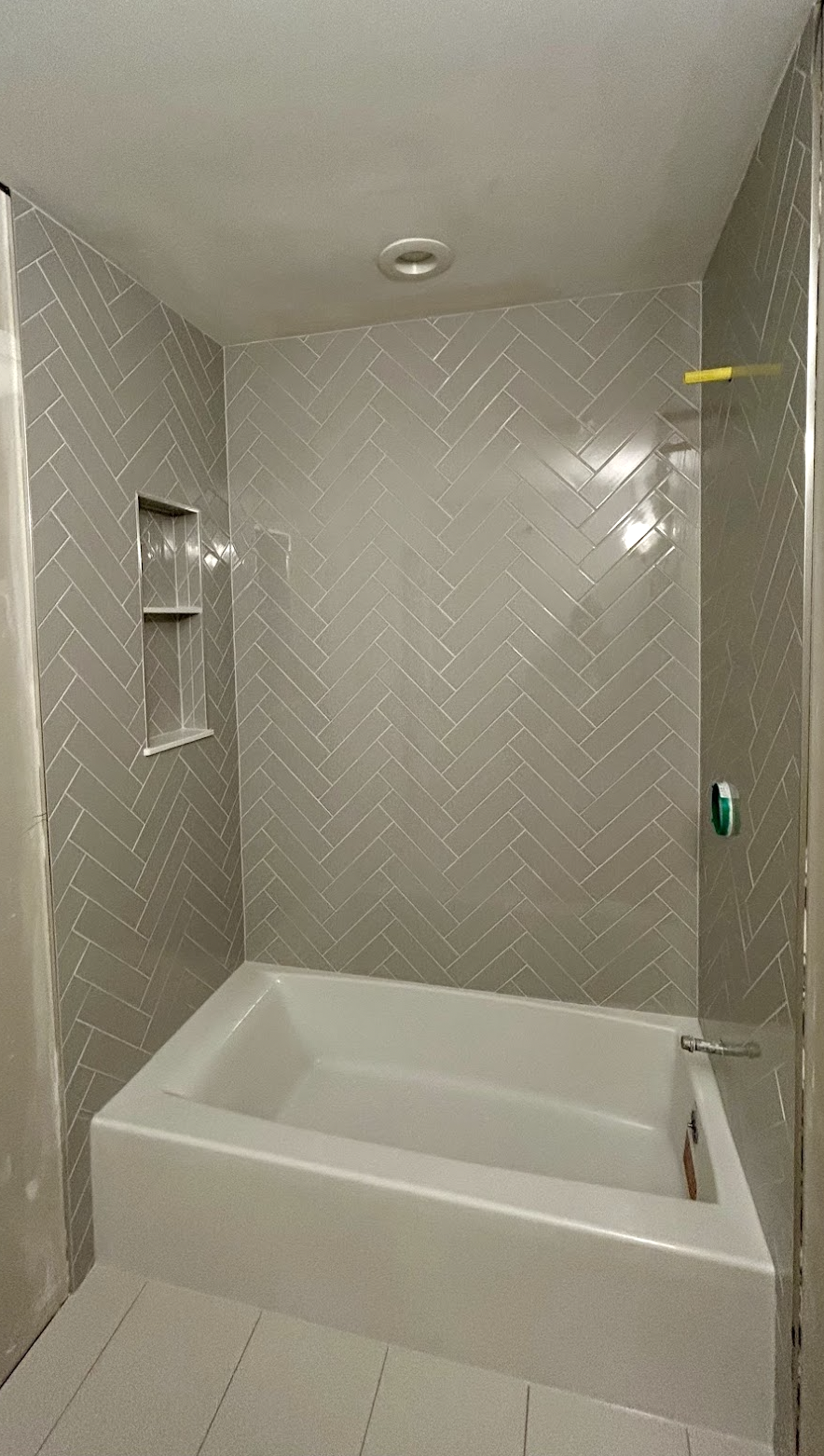 Herringbone Guest Bath | Durham, NC