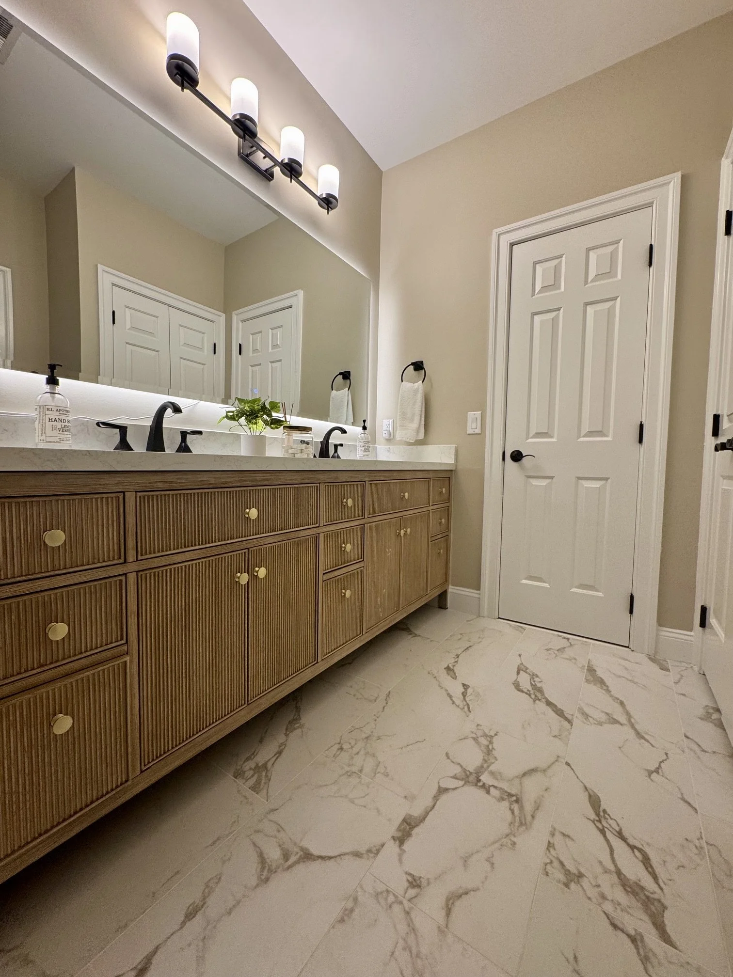 Taupe Tile Guest Bath Remodel | Raleigh, NC