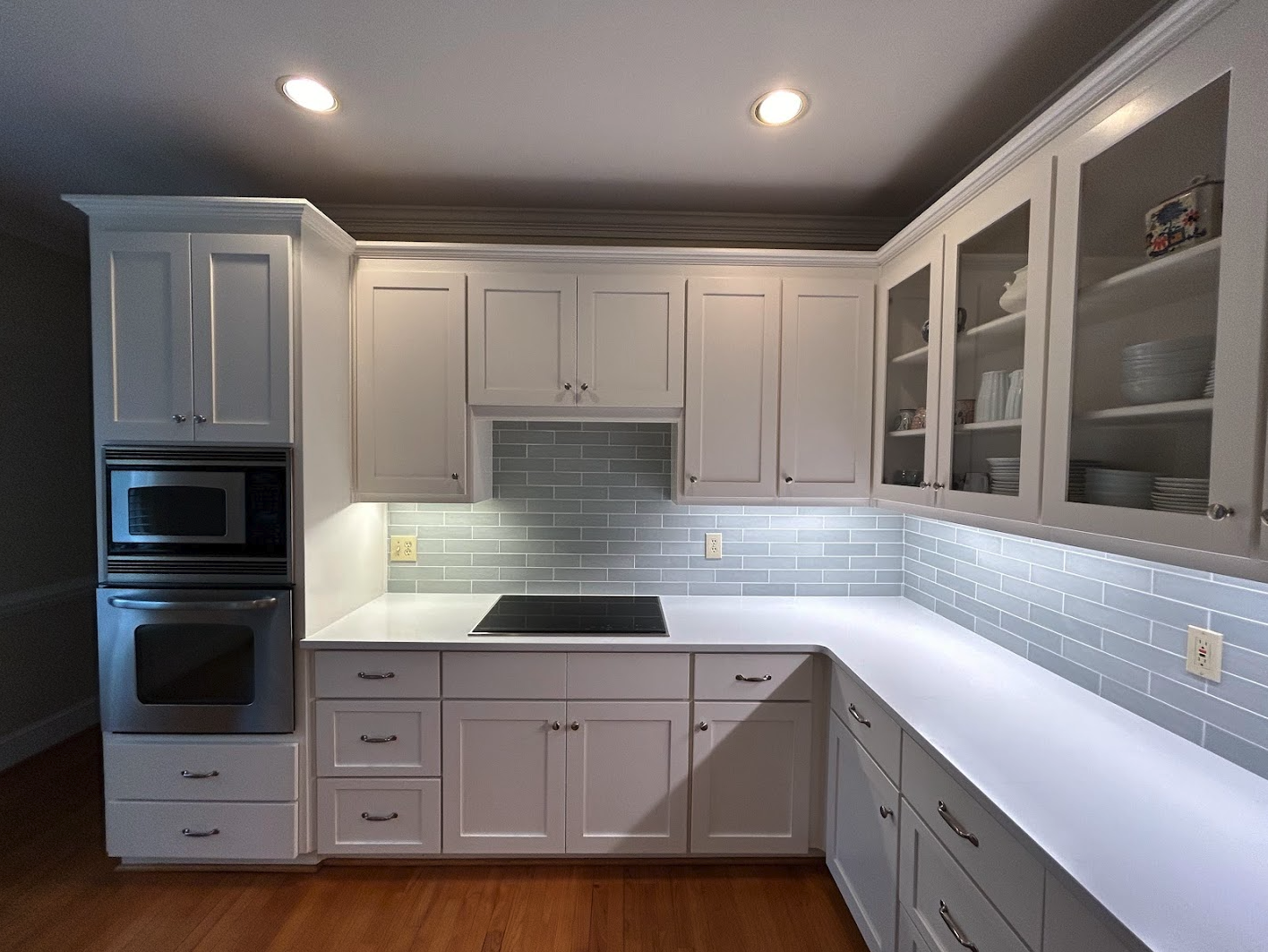 Blue Subway Backsplash | Raleigh, NC