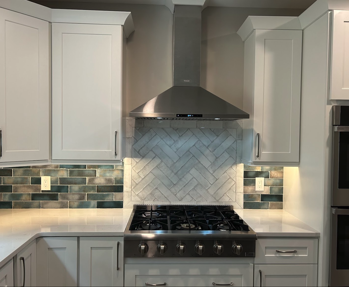 Blue & White Backsplash | Fuquay Varina, NC