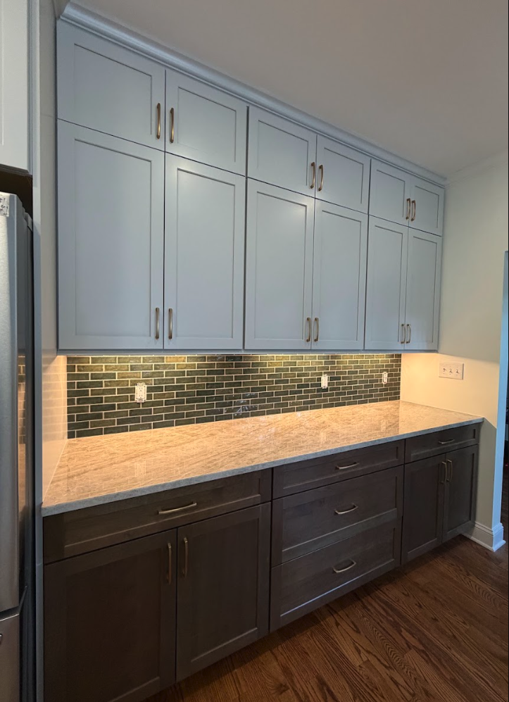 Green Subway Kitchen Backsplash | Fuquay-Varina, NC