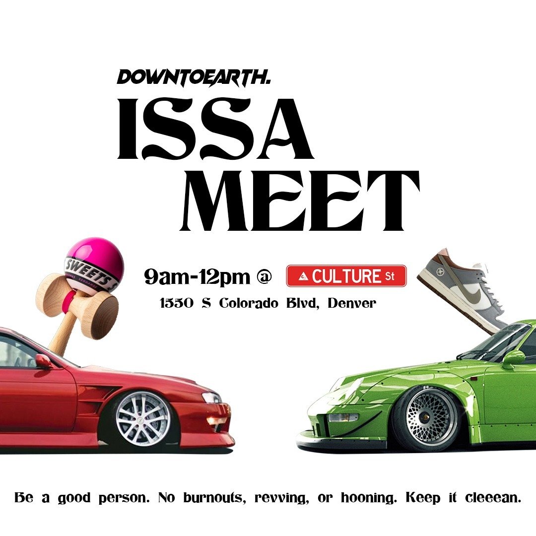 WE BACK! ISSA MEET 2! We really enjoyed last months get together, so we wanted to host another one for y'all! Join us this Saturday from 9-12 @culturestreet.shop

Please park in designated areas only, and only use overflow if you have to. Keep in min