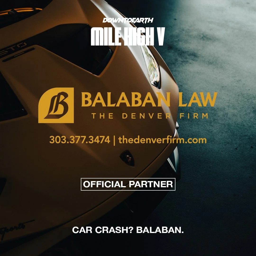 We’re excited to welcome @balaban_law as an OFFICIAL PARTNER of #DownToEarth Mile High V!
Known for their dedication to clients and the community, they stand behind Colorado’s automotive culture. 
🚗 Car crash? Balaban. 
Stop by their