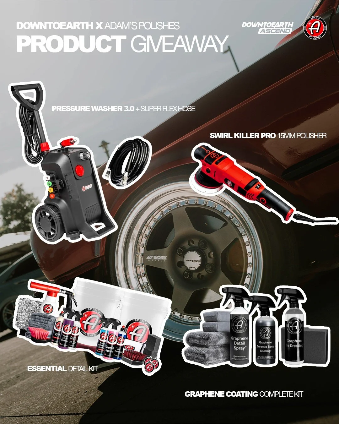🚨MAJOR GIVEAWAY🚨

We have teamed up with @adamspolishes  to give away some of the best products on the market worth over $1,000.00 to 4 lucky winners!

All you have to do is:

- Tag two friends in the comments
- Follow @dtemvmt  and @adamspolishes 