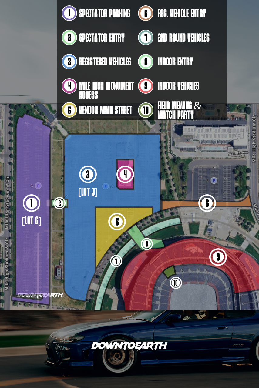Down To Earth Mile High V Map Layout September 21st, 2025