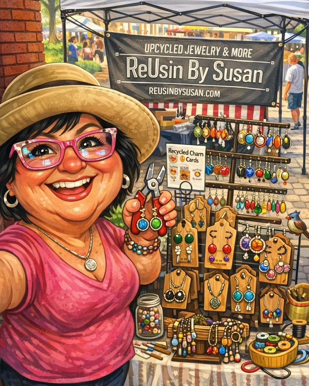 Ok. I figured I'd jump on the bandwagon with this trend. It's not perfect. Why are the earrings attached to the pliers?🤔 But it captures me pretty good. Good enough for for a chuckle, which we all could use these days!😄