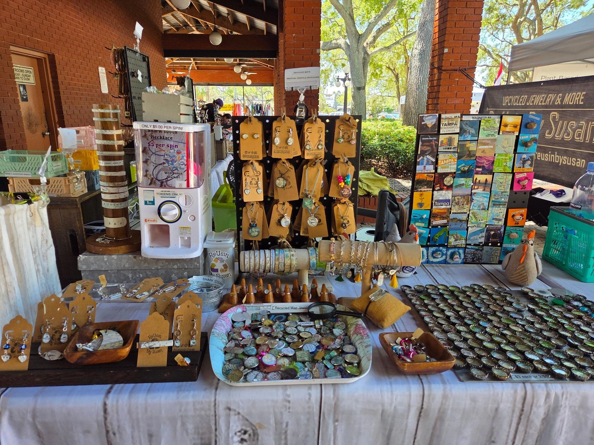 Remember tomorrow the Ybor City Saturday Market starts its summer hours of 9am-1pm now through October. I'll be there in my usual spot!♻️

 #handmade #jewelrydesigner #upcycledfashion #bylocal #buylocalbylocal #shopsmalltampabay #shopsmall #upcyclers