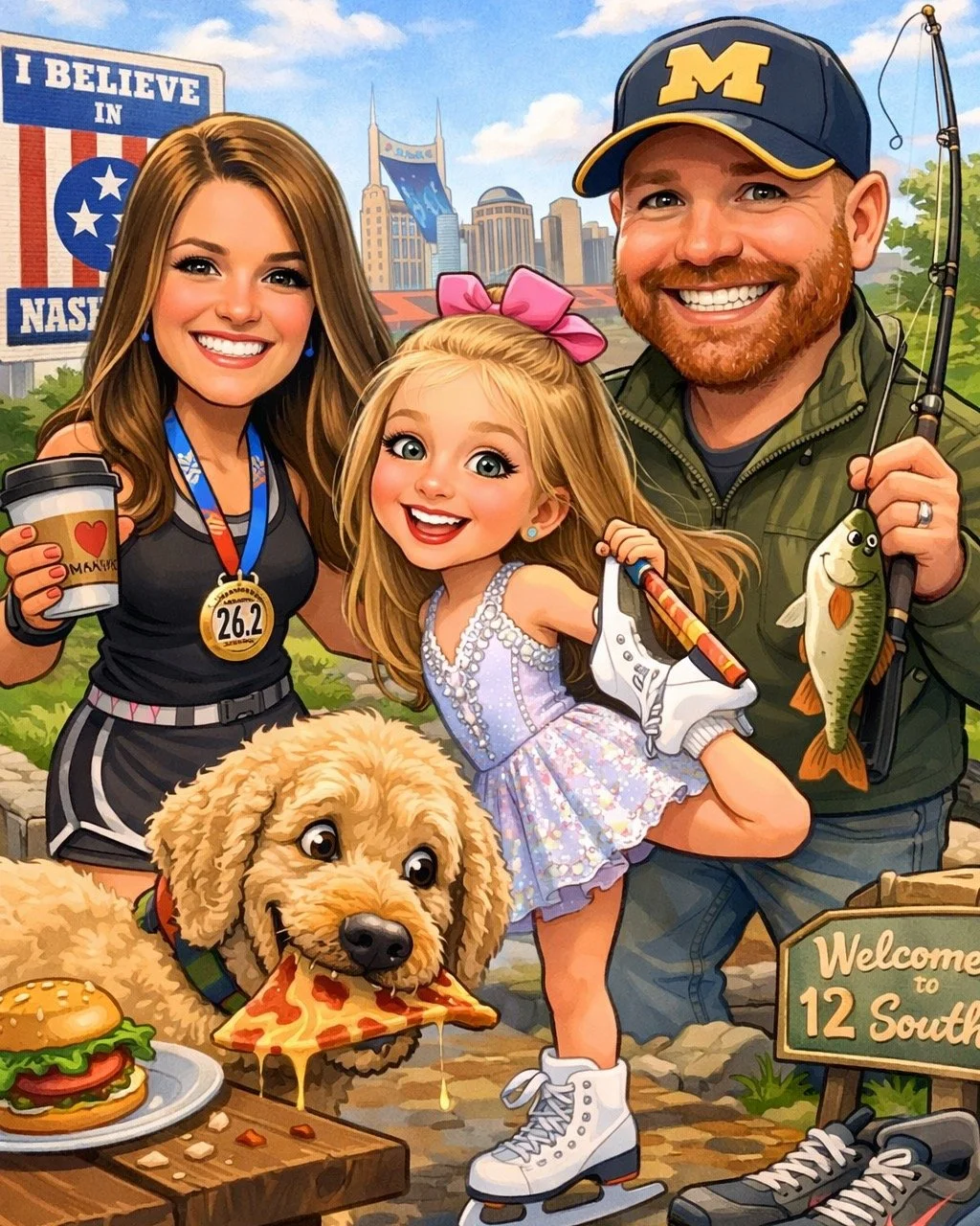 Jumped on the trend and this is what it came up wit​h--
If loving Nashville, running, Michigan sports, and pizza is wrong, we don&rsquo;t want to be right. 🍕🏃&zwj;♀️💙