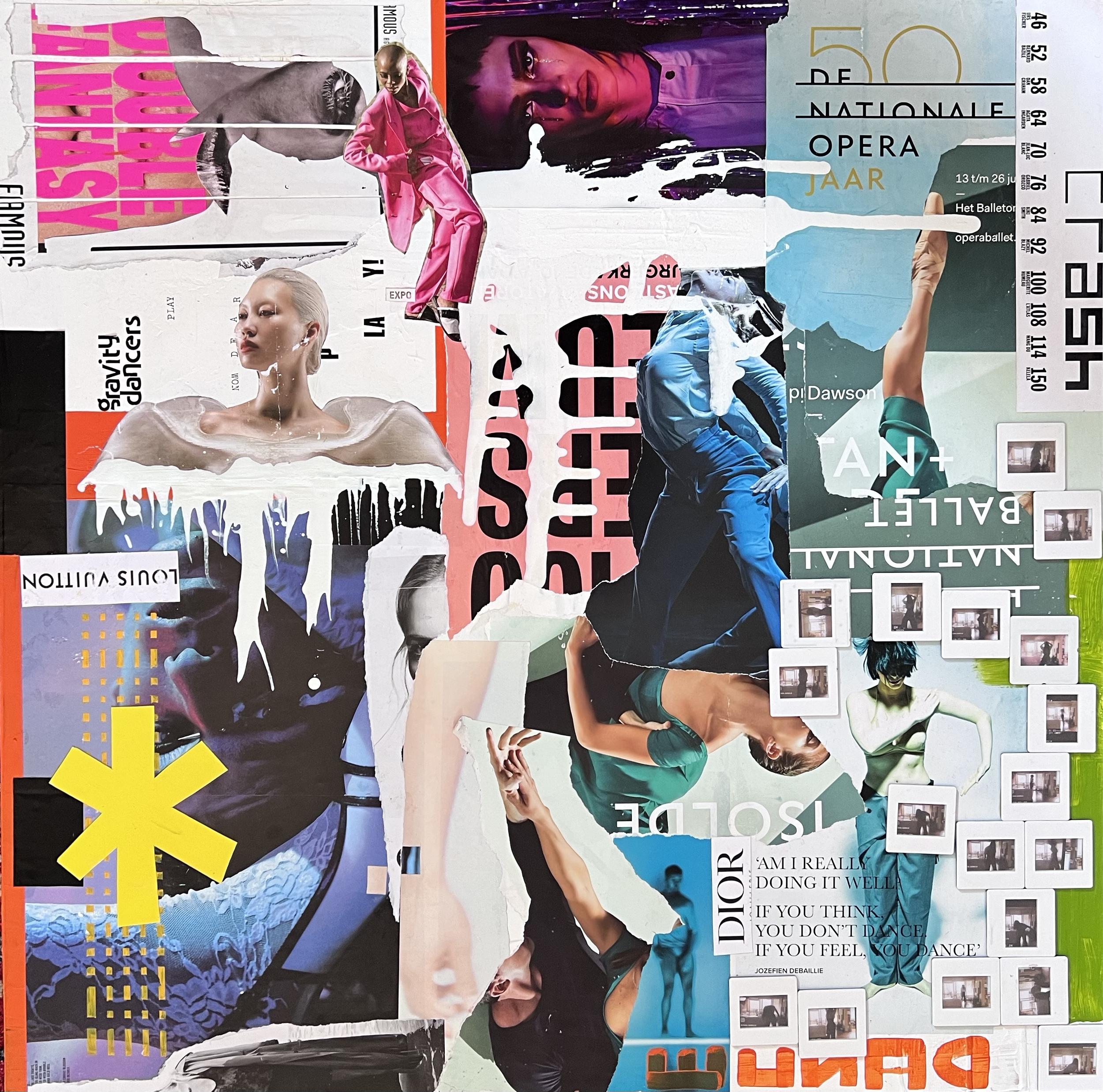 GRAVITY DANCERS | 80X80cm | Houten Paneel