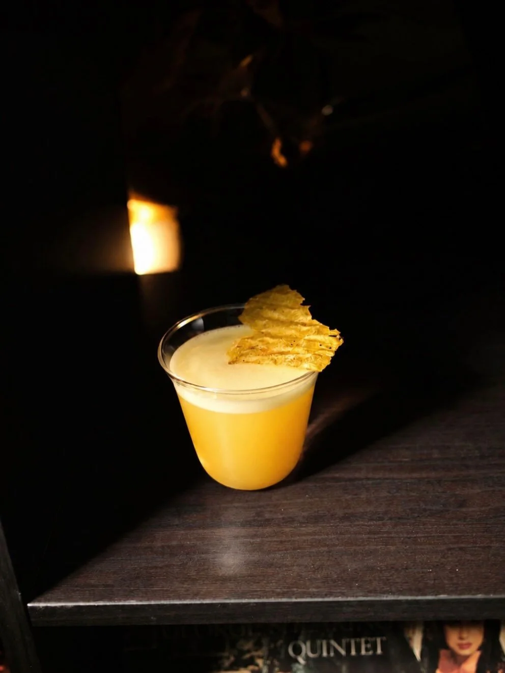 Dusk in Kyoto - 

Tequila, mezcal, lime, pineapple, yuzu, shiso 

#cocktails #cocktailbar #eventplanner