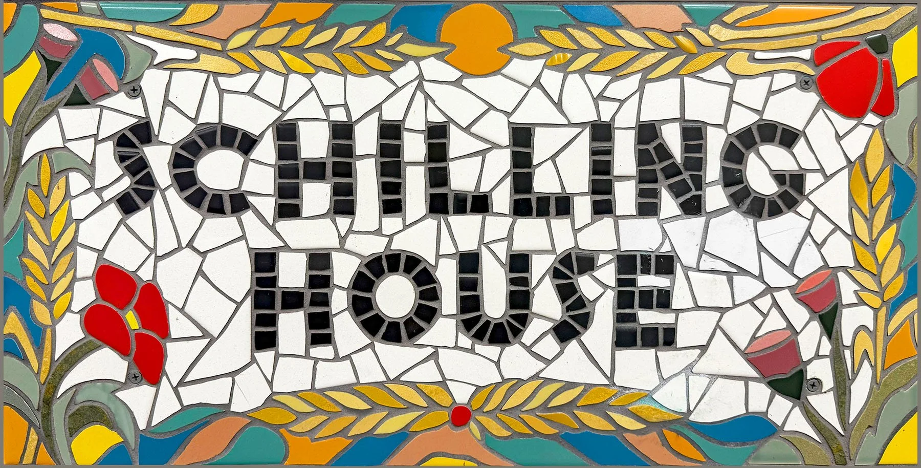 Schilling House mosaic plaque