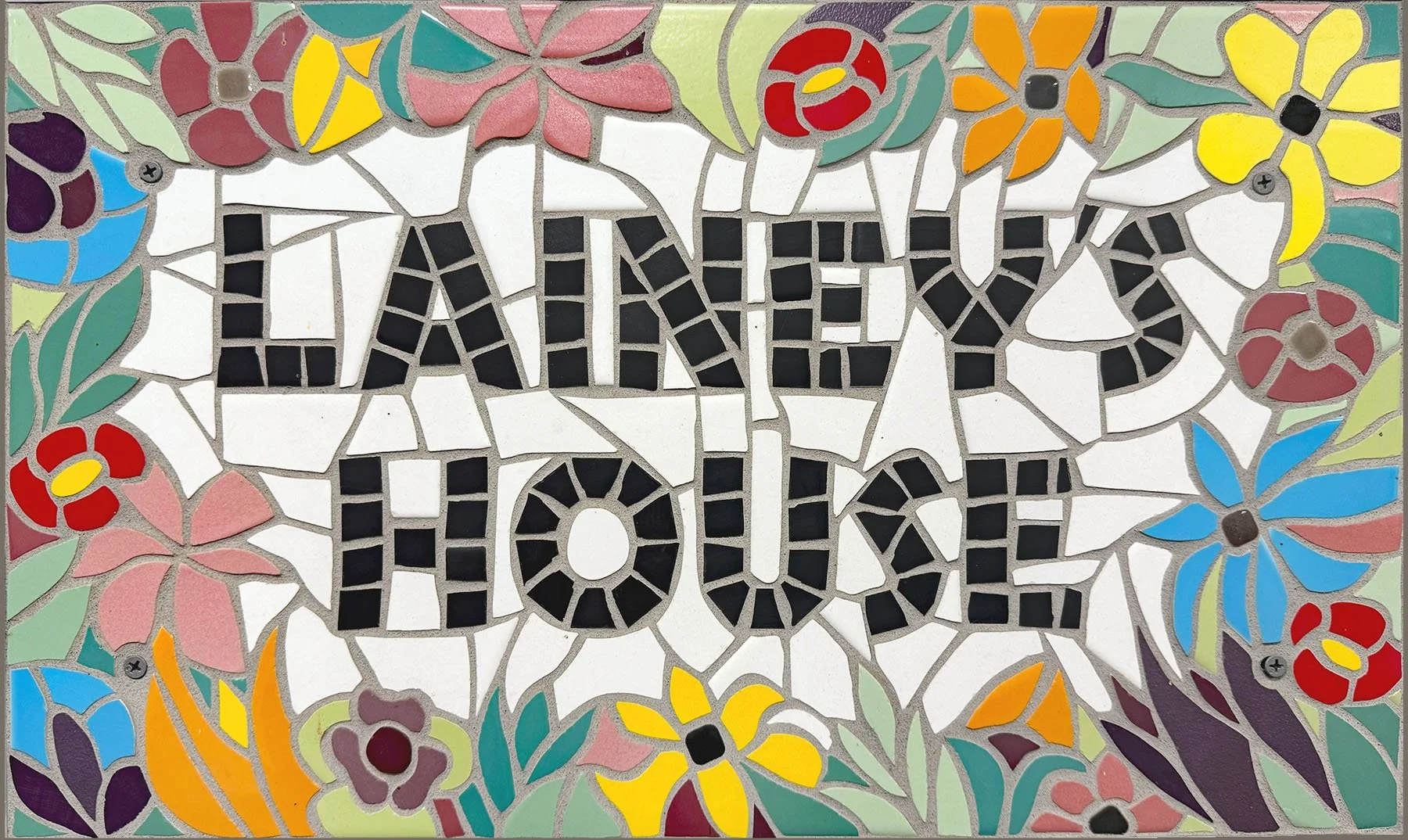 Lainey's House mosaic plaque