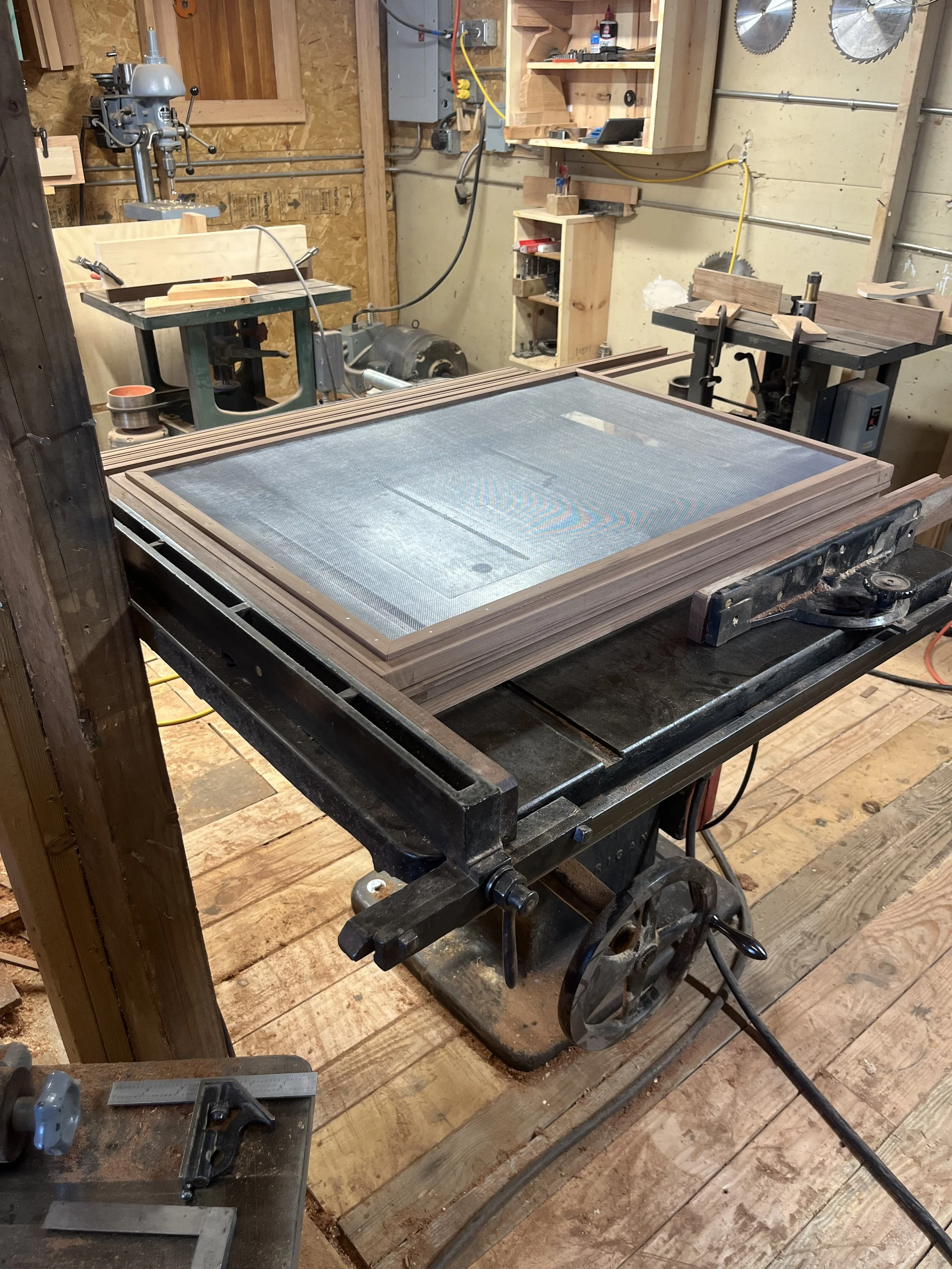 Wood window screen