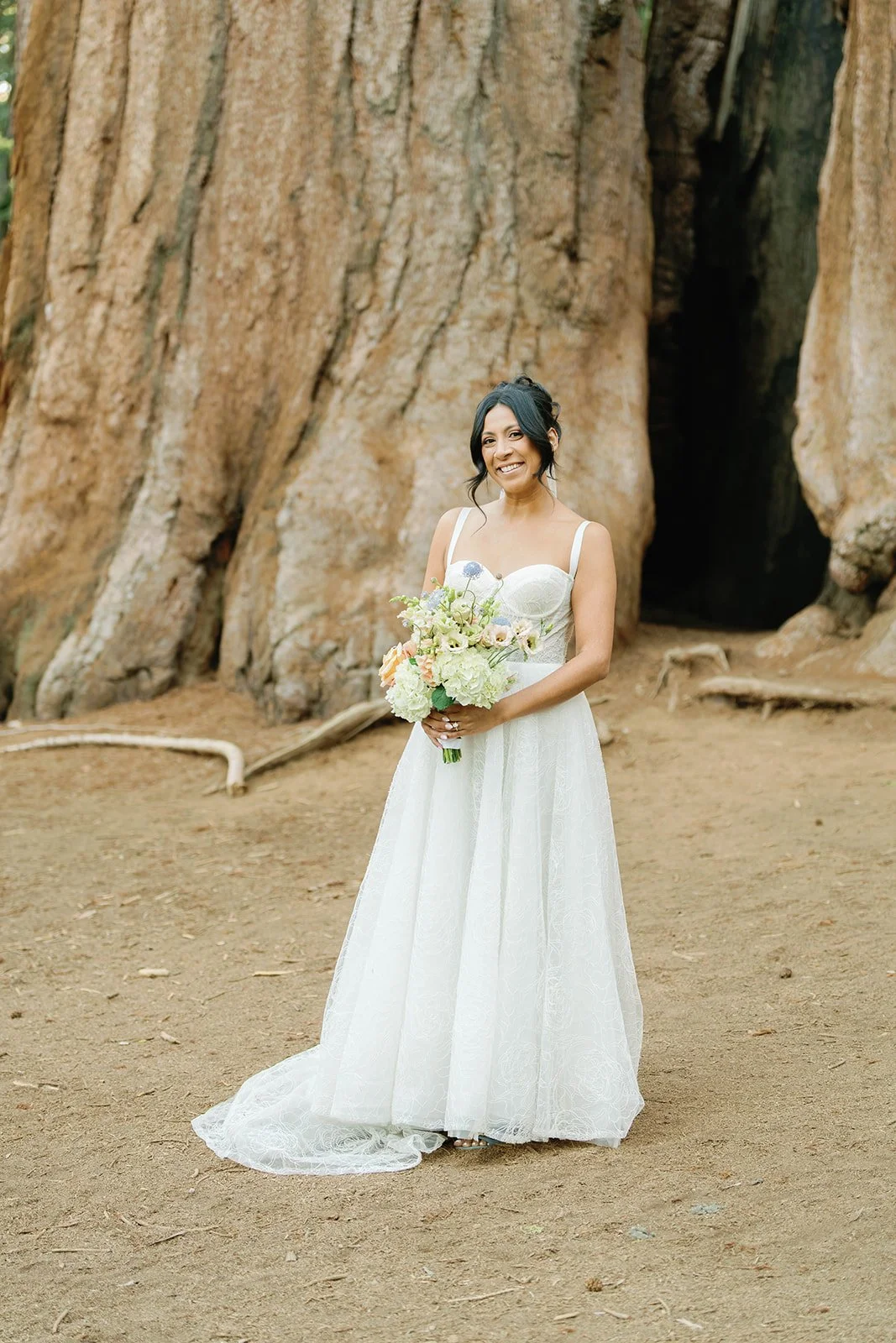 Bride at her Lost Grove elopement ceremony