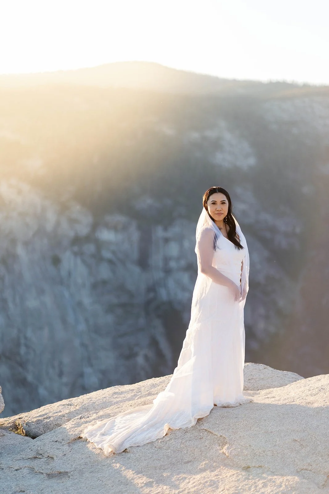 Bride at her Yosemite National Park elopement