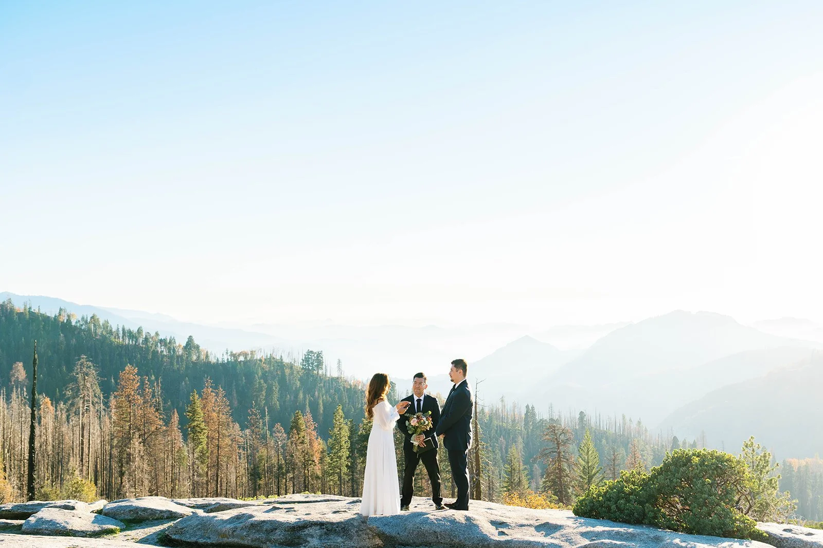 Couple says vows at their Beetle Rock elopement ceremony