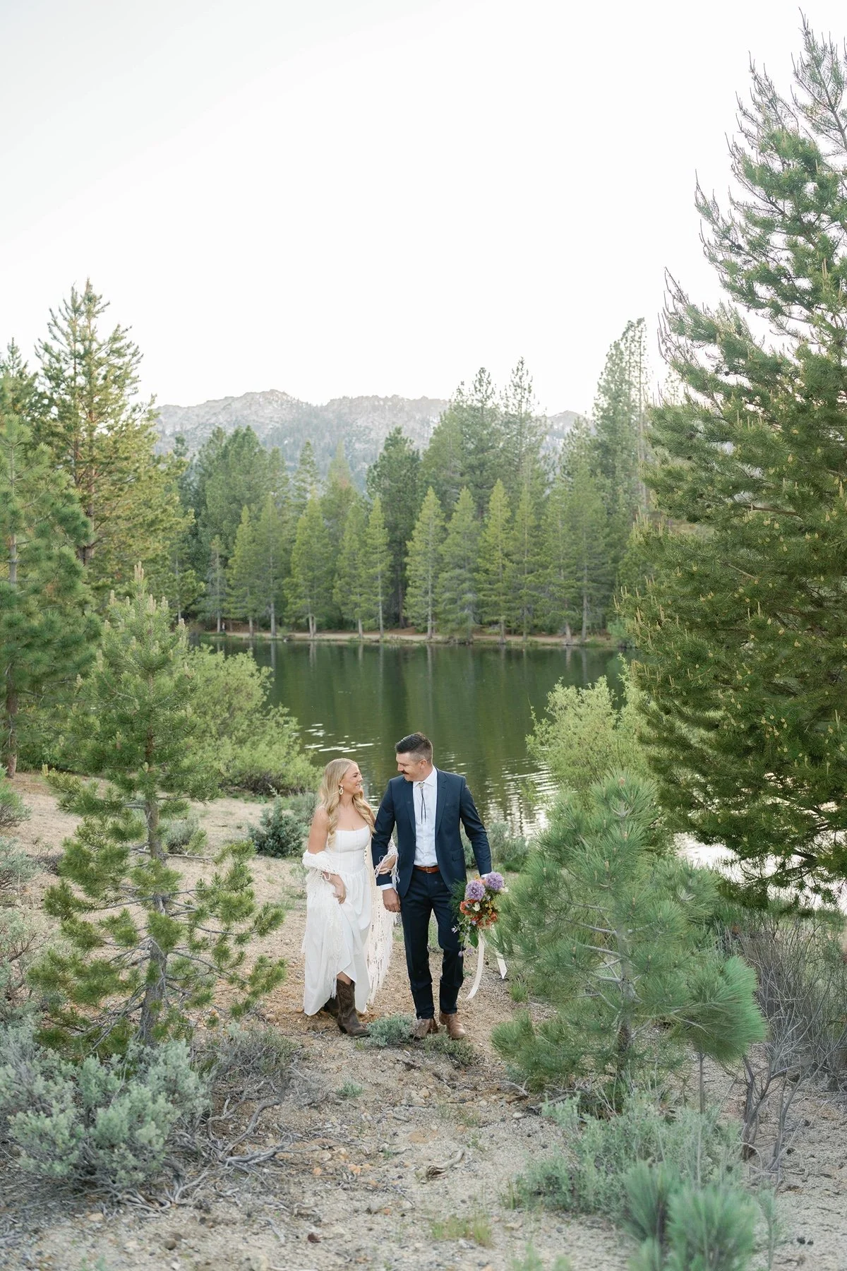 lake tahoe elopement photographer sunset paradise park wedding