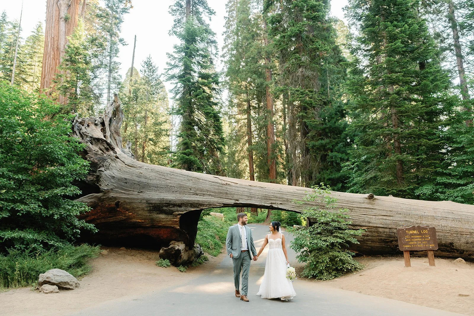 Couple before their Lost Grove elopement ceremony