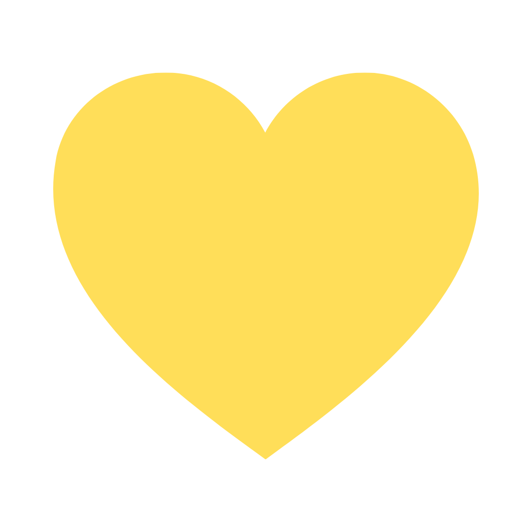 Yellow heart icon on a black background.
