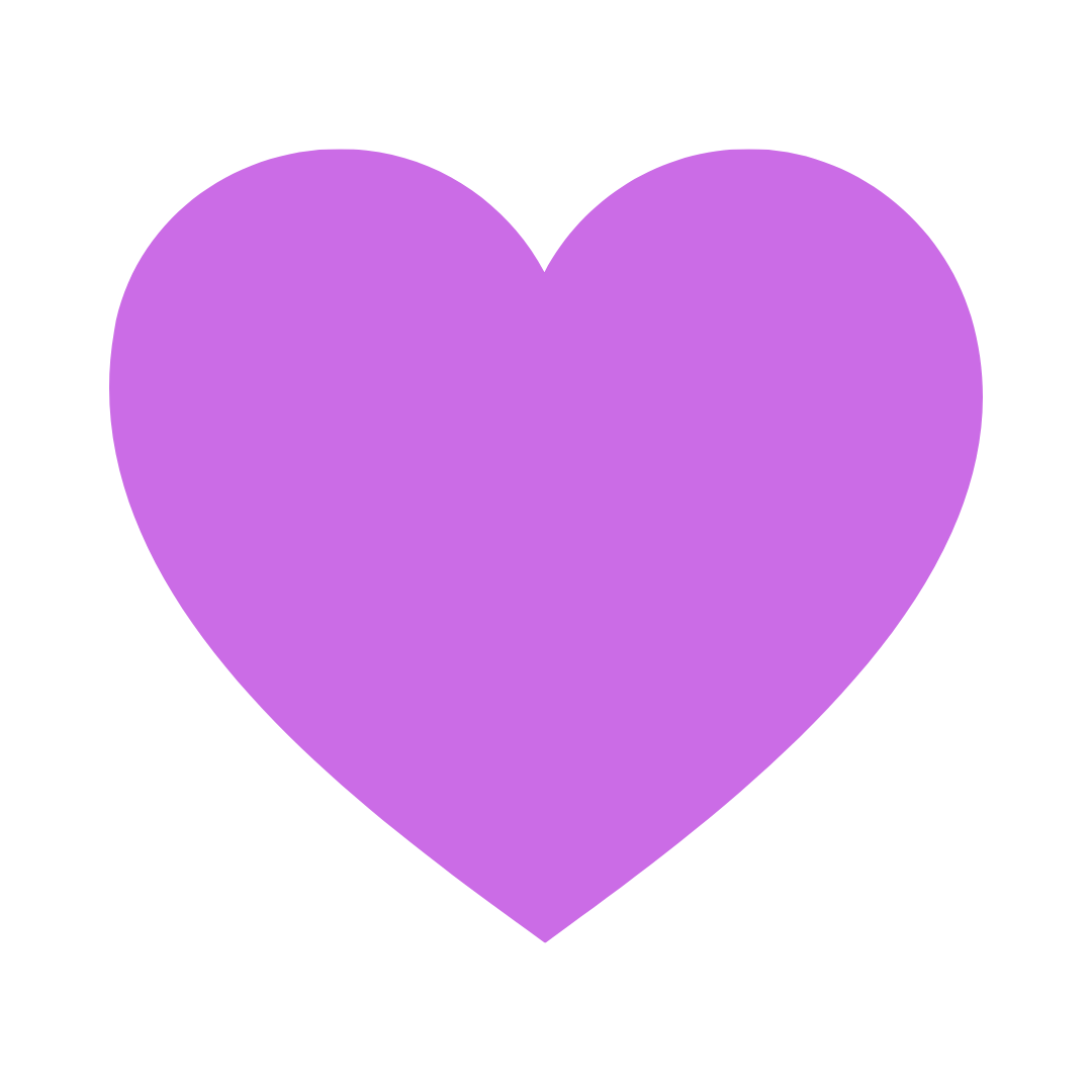 A purple heart with a black background.