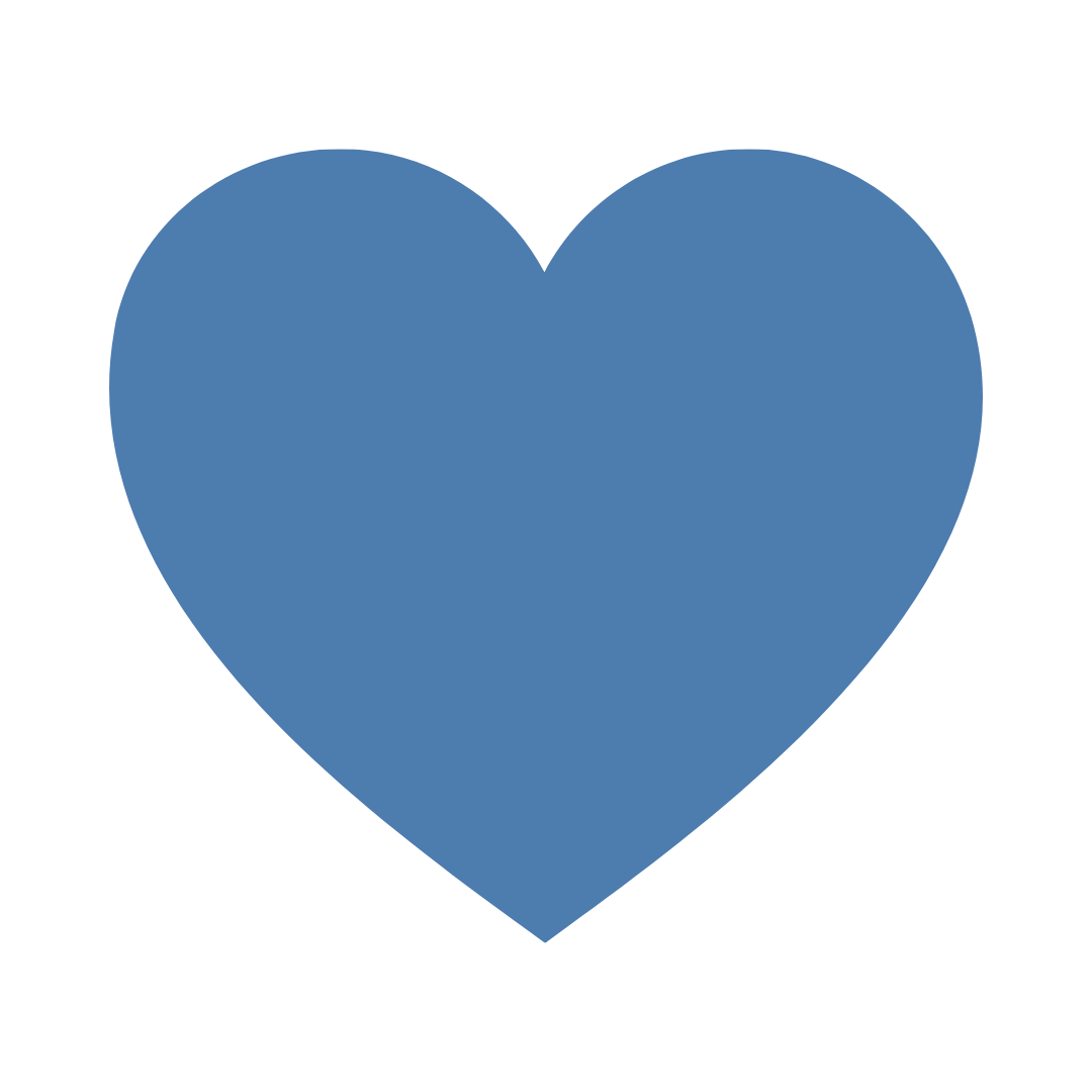 Blue heart with the words 'Love Wins' written inside it.