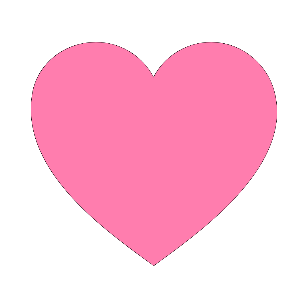 Pink heart graphic on black background