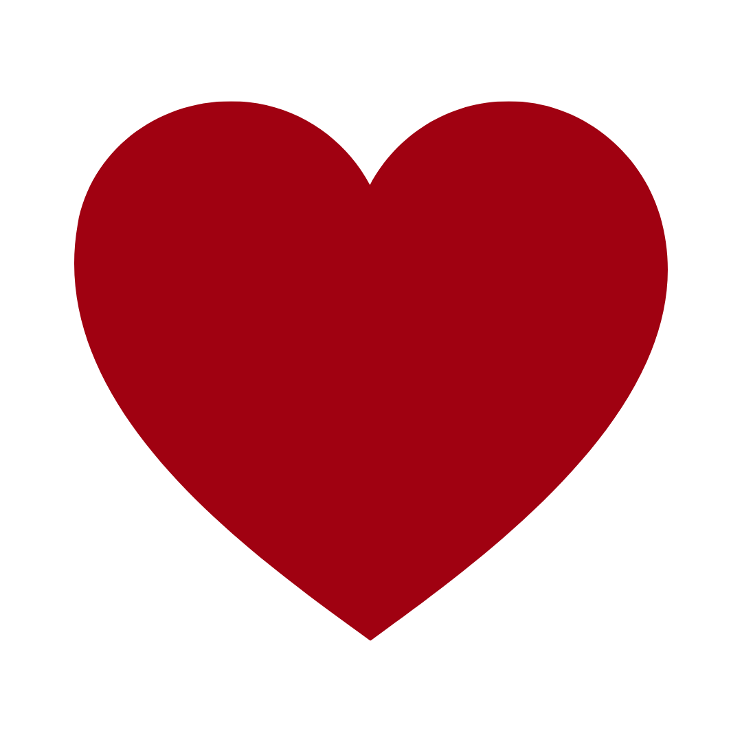 Red heart with a gradient fill