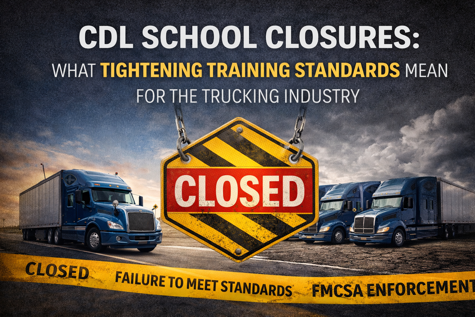 CDL School Closures: What Tightening Training Standards Mean for the Trucking Industry