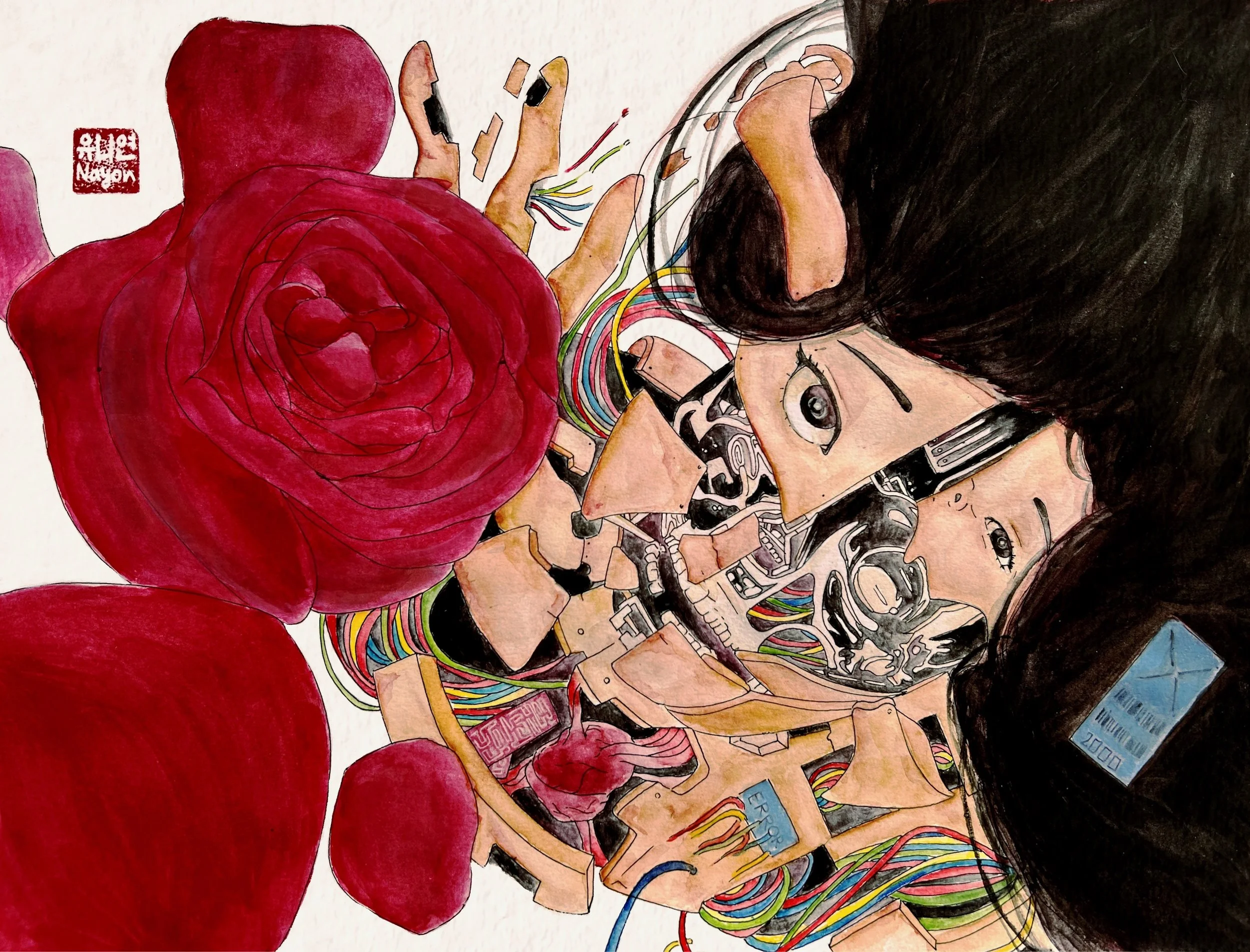 out of time (2024) | watercolor on paper