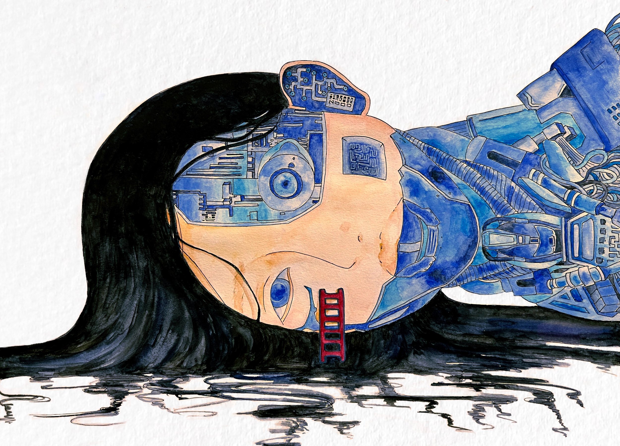 under construction (2024) | watercolor on paper