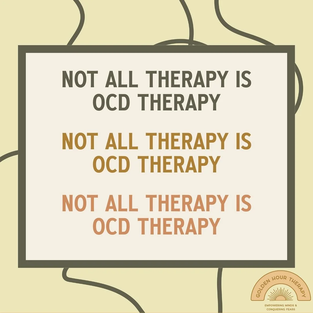 Not all therapy is OCD therapy- and if you&rsquo;ve felt frustrated by past experiences, I want you to know: it&rsquo;s not your fault.

Most therapy is designed for general anxiety, depression, or stress- not the sticky, repetitive loops of OCD.

OC