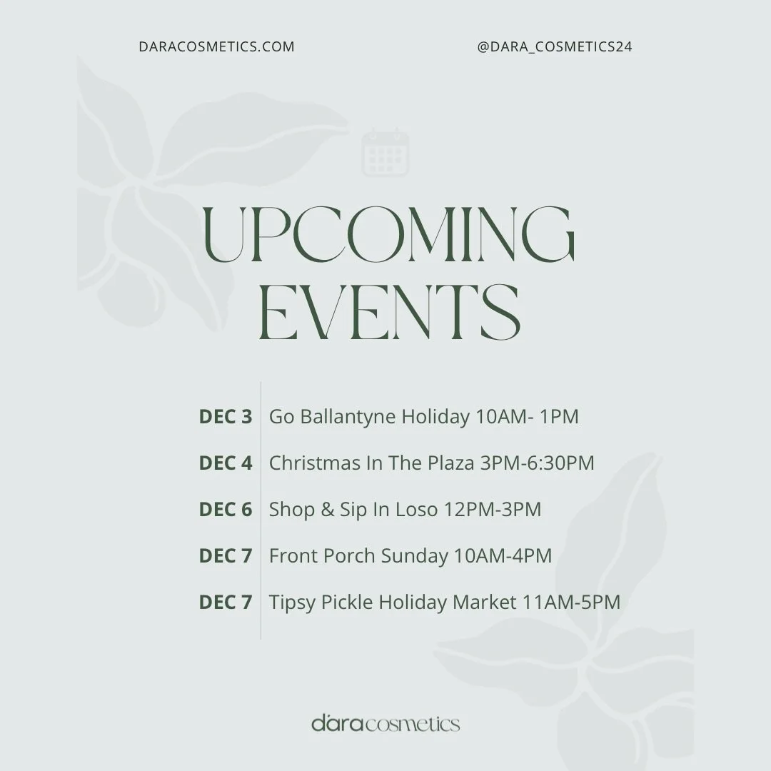 December is PACKED with events 🎊 And after this month, we&rsquo;re taking a little break from markets. So come out, shop your favorites, and grab these exclusive deals while you can!