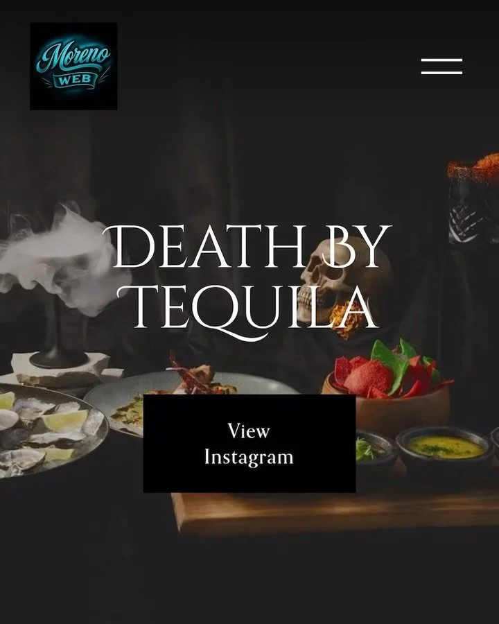 Check out the Day Of The Dead inspired website I worked on for Death By Tequila restaurant. Interested in a website for your business? DM me and I'll have it ready in just two days #sandiego #webdesign #chicano