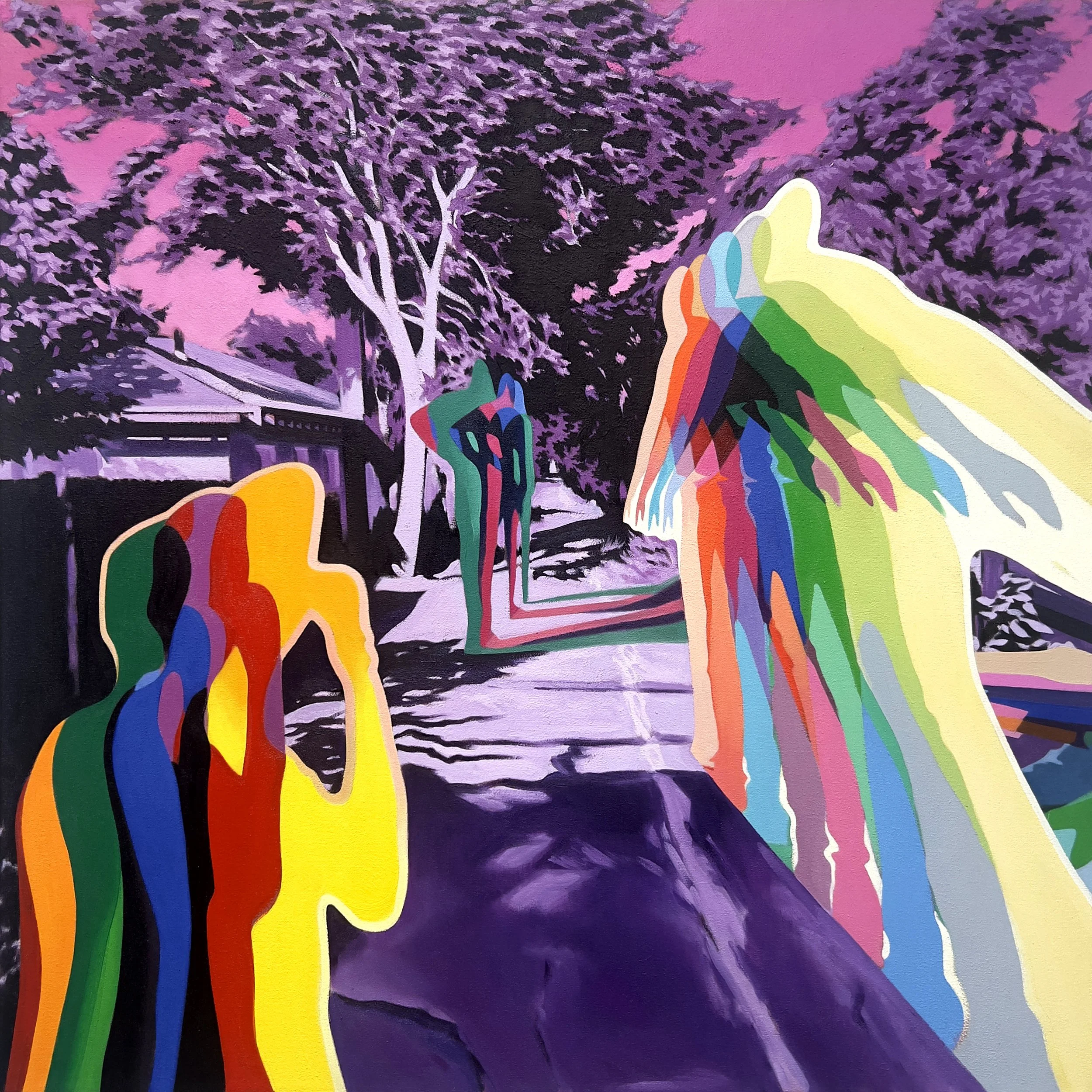 PALE WALL.  OIL ON CANVAS.  36 X 36"