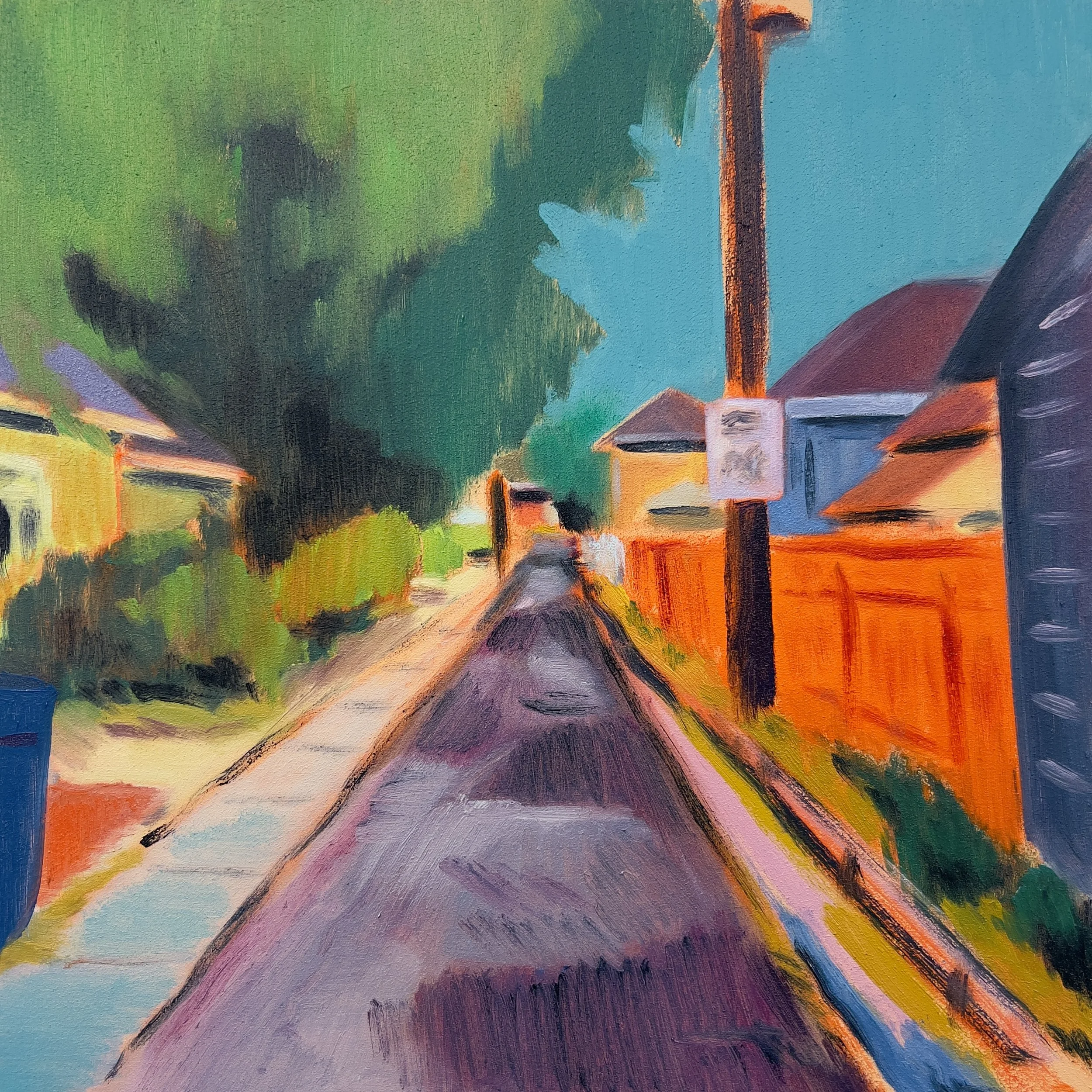 MENLO.  OIL ON PANEL.  12 X 12"